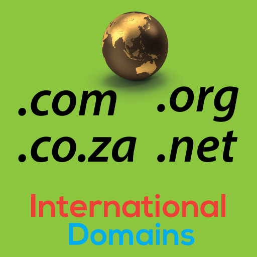 international domains .com .net .co .za